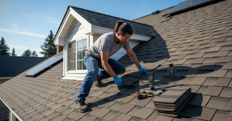 Hip Roof Shingle Repair